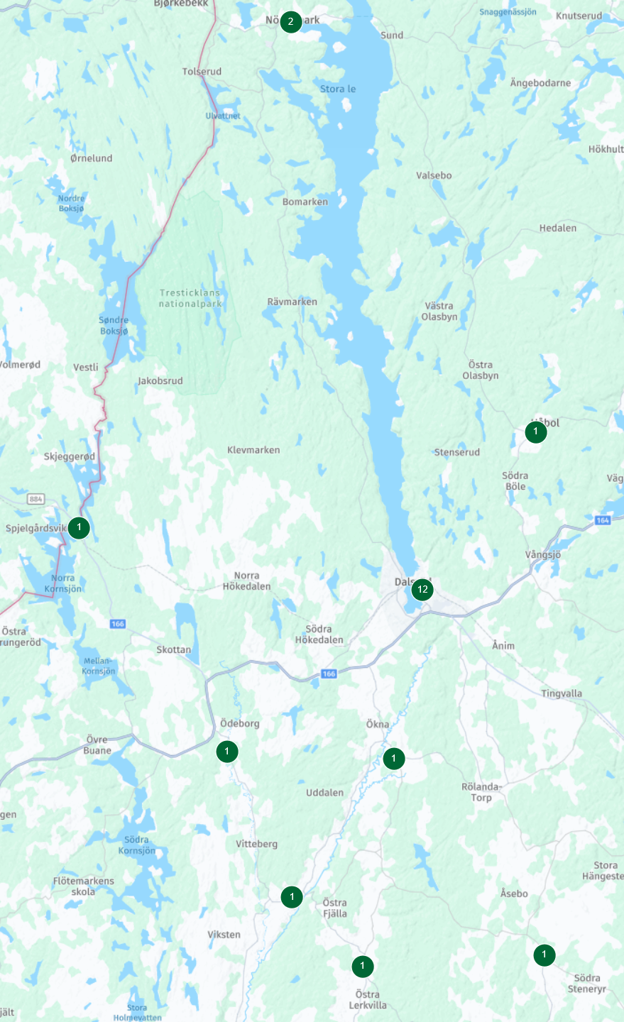 Platser där det finns hjärtstartare i Dals-Eds kommun