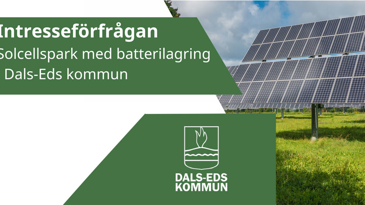 Solcellspark med batterilagring